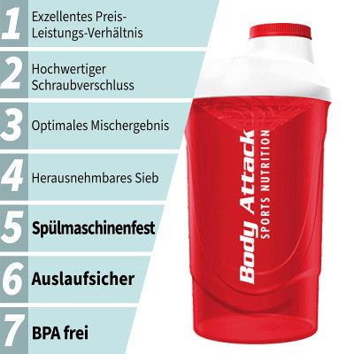 ШЕЙКЕР BODY ATTACK SHAKER 600 МЛ РОЗОВЫЙ ШЕЙКЕР BODY ATTACK SHAKER 600 МЛ РОЗОВЫЙ