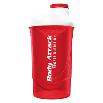 Шейкер BODY ATTACK Shaker 600 мл красный белый