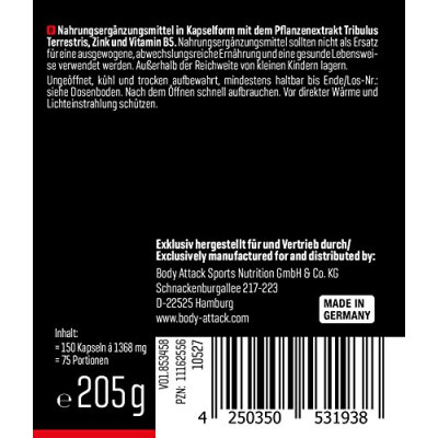 ТРИБУЛУС BODY ATTACK TRIBULUS 150 КАПСУЛ ТРИБУЛУС BODY ATTACK TRIBULUS 150 КАПСУЛ
