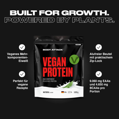 МНОГОКОМПОНЕНТНЫЙ ПРОТЕИН BODY ATTACK VEGAN PROTEIN 1000 Г ПАК ШОКОЛАД МНОГОКОМПОНЕНТНЫЙ ПРОТЕИН BODY ATTACK VEGAN PROTEIN 1000 Г ПАК ШОКОЛАД