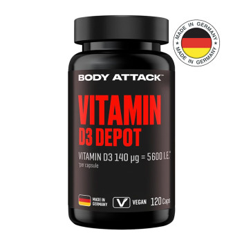 Витамин BODY ATTACK Vitamin D3 Depot 120 капсул