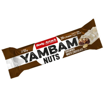 Протеїновий батончик Body Attack Yambum Nuts 55 g тістечко з білим шоколадом