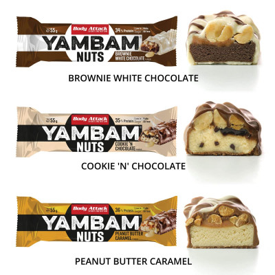 ПРОТЕИНОВЫЙ БАТОНЧИК BODY ATTACK YAMBUM NUTS 55 G ПИРОЖНОЕ С БЕЛЫМ ШОКОЛАДОМ ПРОТЕИНОВЫЙ БАТОНЧИК BODY ATTACK YAMBUM NUTS 55 G ПИРОЖНОЕ С БЕЛЫМ ШОКОЛАДОМ