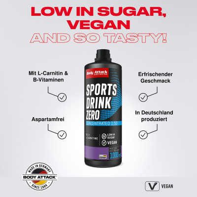 КОМПЛЕКСНЫЕ ВИТАМИНЫ BODY ATTACK SPORTS DRINK ZERO 1000 МЛ МУЛЬТИФРУКТОВЫЙ