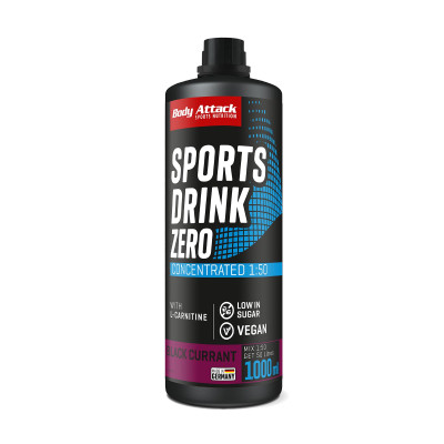КОМПЛЕКСНЫЕ ВИТАМИНЫ BODY ATTACK SPORTS DRINK ZERO 1000 МЛ ЧЕРНАЯ СМОРОДИНА