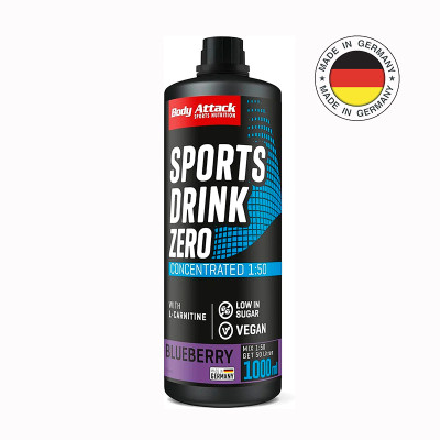 Комплексные витамины BODY ATTACK Sports Drink Zero 1000 мл черника