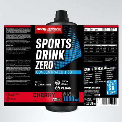 КОМПЛЕКСНЫЕ ВИТАМИНЫ BODY ATTACK SPORTS DRINK ZERO 1000 МЛ ВИШНЯ КОМПЛЕКСНЫЕ ВИТАМИНЫ BODY ATTACK SPORTS DRINK ZERO 1000 МЛ ВИШНЯ