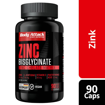 ВИТАМИН BODY ATTACK ZINC BISGLYCINATE 90 КАПСУЛ ВИТАМИН BODY ATTACK ZINC BISGLYCINATE 90 КАПСУЛ