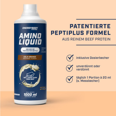 АМИНОКИСЛОТНЫЙ КОМПЛЕКС ENERGYBODY AMINO LIQUID 580.000 МГ КОЛА-АПЕЛЬСИН АМИНОКИСЛОТНЫЙ КОМПЛЕКС ENERGYBODY AMINO LIQUID 580.000 МГ КОЛА-АПЕЛЬСИН