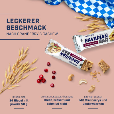 ЭНЕРГЕТИЧЕСКИЙ БАТОНЧИК ENERGYBODY BAVARIAN BAR 50 Г КЛЮКВА-КЕШЬЮ ЭНЕРГЕТИЧЕСКИЙ БАТОНЧИК ENERGYBODY BAVARIAN BAR 50 Г КЛЮКВА-КЕШЬЮ