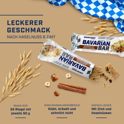 ЭНЕРГЕТИЧЕСКИЙ БАТОНЧИК ENERGYBODY BAVARIAN BAR 50 Г ОВСЯНЫЙ ОРЕХ С КИНЗОЙ ЭНЕРГЕТИЧЕСКИЙ БАТОНЧИК ENERGYBODY BAVARIAN BAR 50 Г ОВСЯНЫЙ ОРЕХ С КИНЗОЙ