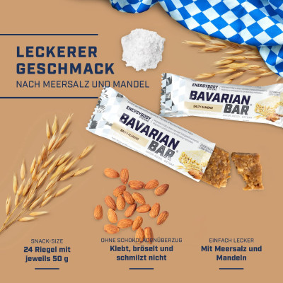 ЭНЕРГЕТИЧЕСКИЙ БАТОНЧИК ENERGYBODY BAVARIAN BAR 50 Г МИНДАЛЬ ЭНЕРГЕТИЧЕСКИЙ БАТОНЧИК ENERGYBODY BAVARIAN BAR 50 Г МИНДАЛЬ