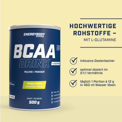 АМИНОКИСЛОТА ENERGYBODY BCAA 500 G СВЕЖИЙ ЛИМОН АМИНОКИСЛОТА ENERGYBODY BCAA 500 G СВЕЖИЙ ЛИМОН
