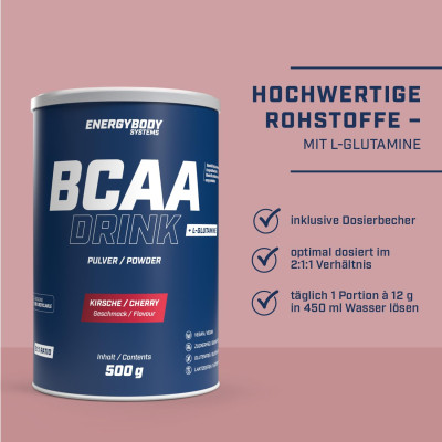 АМИНОКИСЛОТА ENERGYBODY BCAA 500 G ВИШНЯ