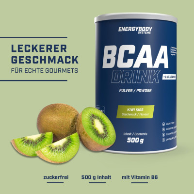 АМИНОКИСЛОТА ENERGYBODY BCAA 500 G КИВИ АМИНОКИСЛОТА ENERGYBODY BCAA 500 G КИВИ