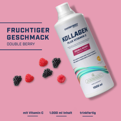 КОЛЛАГЕН ENERGYBODY COLLAGEN PLUS VITAMIN C 1000 МЛ ДВОЙНАЯ ЯГОДА