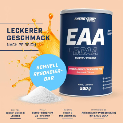 АМІНОКИСЛОТА ENERGYBODY EAA DRINK 500 G ПЕРСИК З ЛЬОДОМ АМІНОКИСЛОТА ENERGYBODY EAA DRINK 500 G ПЕРСИК З ЛЬОДОМ