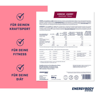 МНОГОКОМПОНЕНТНЫЙ ПРОТЕИН ENERGYBODY MEGA PROTEIN 500 Г ВИШНЯ МНОГОКОМПОНЕНТНЫЙ ПРОТЕИН ENERGYBODY MEGA PROTEIN 500 Г ВИШНЯ