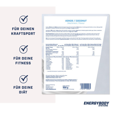 БАГАТОКОМПОНЕНТНИЙ ПРОТЕЇН ENERGYBODY MEGA PROTEIN 500 Г КОКОС БАГАТОКОМПОНЕНТНИЙ ПРОТЕЇН ENERGYBODY MEGA PROTEIN 500 Г КОКОС