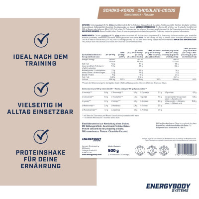 БАГАТОКОМПОНЕНТНИЙ ПРОТЕЇН ENERGYBODY MEGA PROTEIN 500 Г ШОКОЛАД з КОКОКСОМ БАГАТОКОМПОНЕНТНИЙ ПРОТЕЇН ENERGYBODY MEGA PROTEIN 500 Г ШОКОЛАД з КОКОКСОМ
