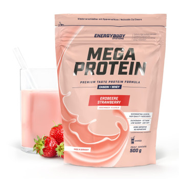 Багатокомпонентний протеїн ENERGYBODY Mega Protein 500 г полуничний йогурт