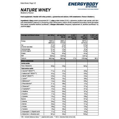 СЫВОРОТОЧНЫЙ ПРОТЕИН ENERGYBODY NATURE WHEY PROTEIN 600 Г ЧЕРНИКА СЫВОРОТОЧНЫЙ ПРОТЕИН ENERGYBODY NATURE WHEY PROTEIN 600 Г ЧЕРНИКА