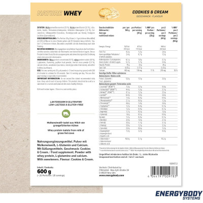 СИРОВАТКОВИЙ ПРОТЕЇН ENERGYBODY NATURE WHEY PROTEIN 600 Г пак ПЕЧИВО з КРЕМОМ СИРОВАТКОВИЙ ПРОТЕЇН ENERGYBODY NATURE WHEY PROTEIN 600 Г пак ПЕЧИВО з КРЕМОМ