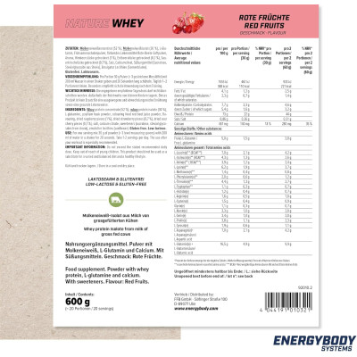 СЫВОРОТОЧНЫЙ ПРОТЕИН ENERGYBODY NATURE WHEY PROTEIN 600 Г КРАСНЫЙ ФРУКТ СЫВОРОТОЧНЫЙ ПРОТЕИН ENERGYBODY NATURE WHEY PROTEIN 600 Г КРАСНЫЙ ФРУКТ