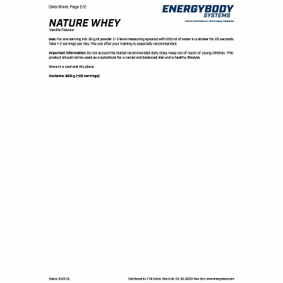 СЫВОРОТОЧНЫЙ ПРОТЕИН ENERGYBODY NATURE WHEY PROTEIN 600 Г ВАНИЛЬ СЫВОРОТОЧНЫЙ ПРОТЕИН ENERGYBODY NATURE WHEY PROTEIN 600 Г ВАНИЛЬ