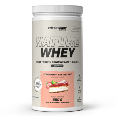 Сывороточный протеин ENERGYBODY Nature Whey Protein 600 г клубничный чизкейк
