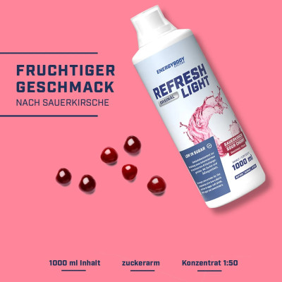 КОМПЛЕКСНЫЕ ВИТАМИНЫ ENERGYBODY REFRESH LIGHT 1000 МЛ ВИШНЯ