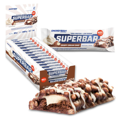 ПРОТЕИНОВЫЙ БАТОНЧИК ENERGYBODY SUPERBAR 50 Г ХРУСТЯЩИЙ КРЕМОВЫЙ ТОРТ ПРОТЕИНОВЫЙ БАТОНЧИК ENERGYBODY SUPERBAR 50 Г ХРУСТЯЩИЙ КРЕМОВЫЙ ТОРТ