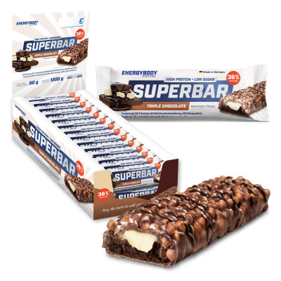 ПРОТЕИНОВЫЙ БАТОНЧИК ENERGYBODY SUPERBAR 50 Г ТРОЙНОЙ ШОКОЛАД ПРОТЕИНОВЫЙ БАТОНЧИК ENERGYBODY SUPERBAR 50 Г ТРОЙНОЙ ШОКОЛАД
