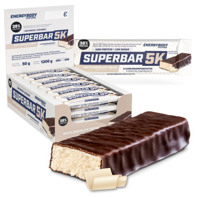 ПРОТЕИНОВЫЙ БАТОНЧИК ENERGYBODY SUPERBAR 5K 50 Г БЕЛЫЙ ШОКОЛАДНЫЙ КРЕМ ПРОТЕИНОВЫЙ БАТОНЧИК ENERGYBODY SUPERBAR 5K 50 Г БЕЛЫЙ ШОКОЛАДНЫЙ КРЕМ