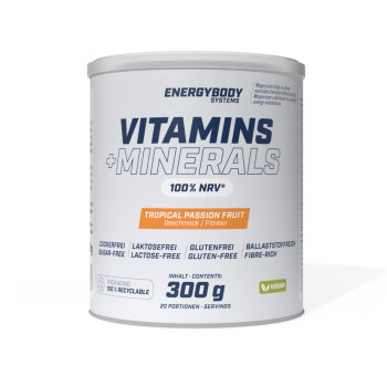 Комплексные витамины ENERGYBODY Vitamins Plus Minerals 300 г тропическая маракуйя