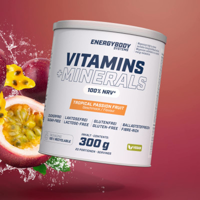 КОМПЛЕКСНЫЕ ВИТАМИНЫ ENERGYBODY VITAMINS PLUS MINERALS 300 Г ТРОПИЧЕСКАЯ МАРАКУЙЯ