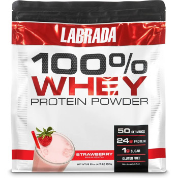 Сироватковий протеїн LABRADA 100% WHEY 1875 г полуниця