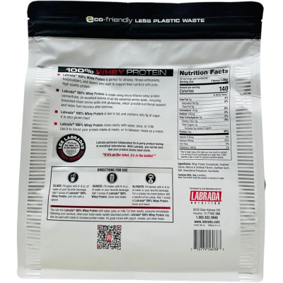 СЫВОРОТОЧНЫЙ ПРОТЕИН LABRADA 100% WHEY 1875 г КЛУБНИКА